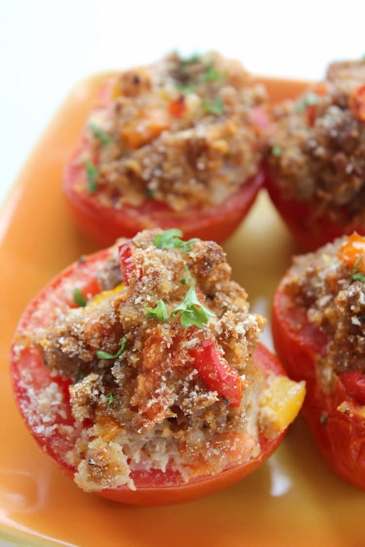 Ground Pork Stuffed Tomatoes Recipe | Healthy Dinner Idea