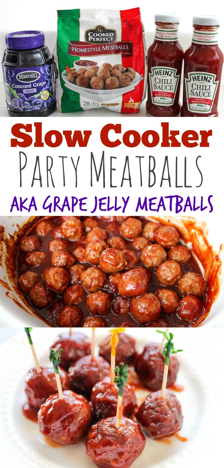 Slow Cooker Party Meatballs Recipe AKA Grape Jelly Meatballs
