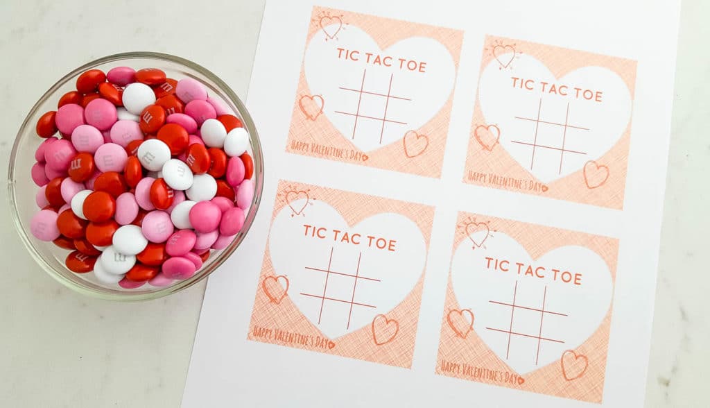 Free Printable Tic Tac Toe Valentines Cards