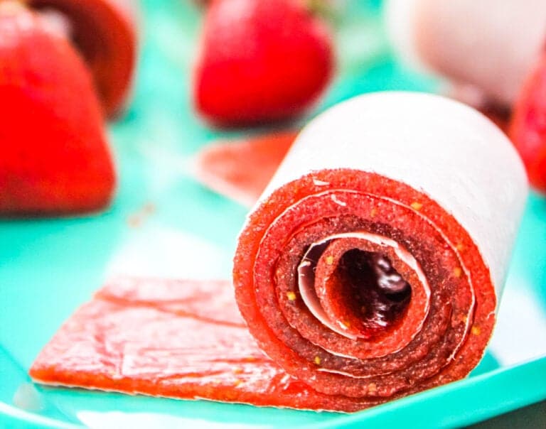 Homemade Fruit Roll Ups | Strawberry Fruit Leather Recipe