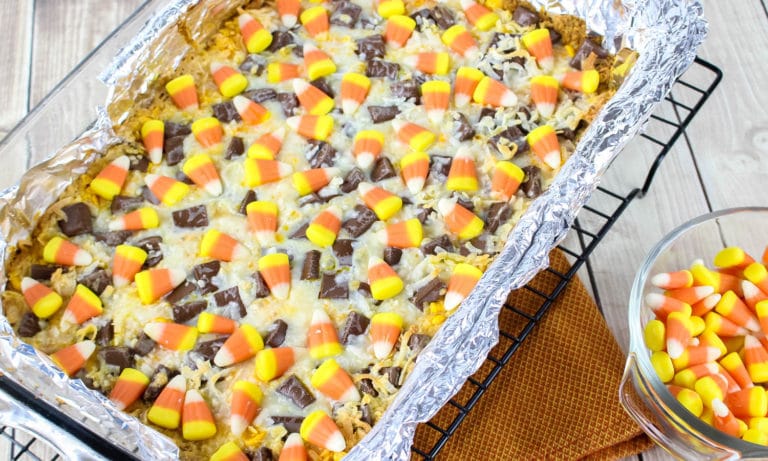 Candy Corn Magic Bars Recipe