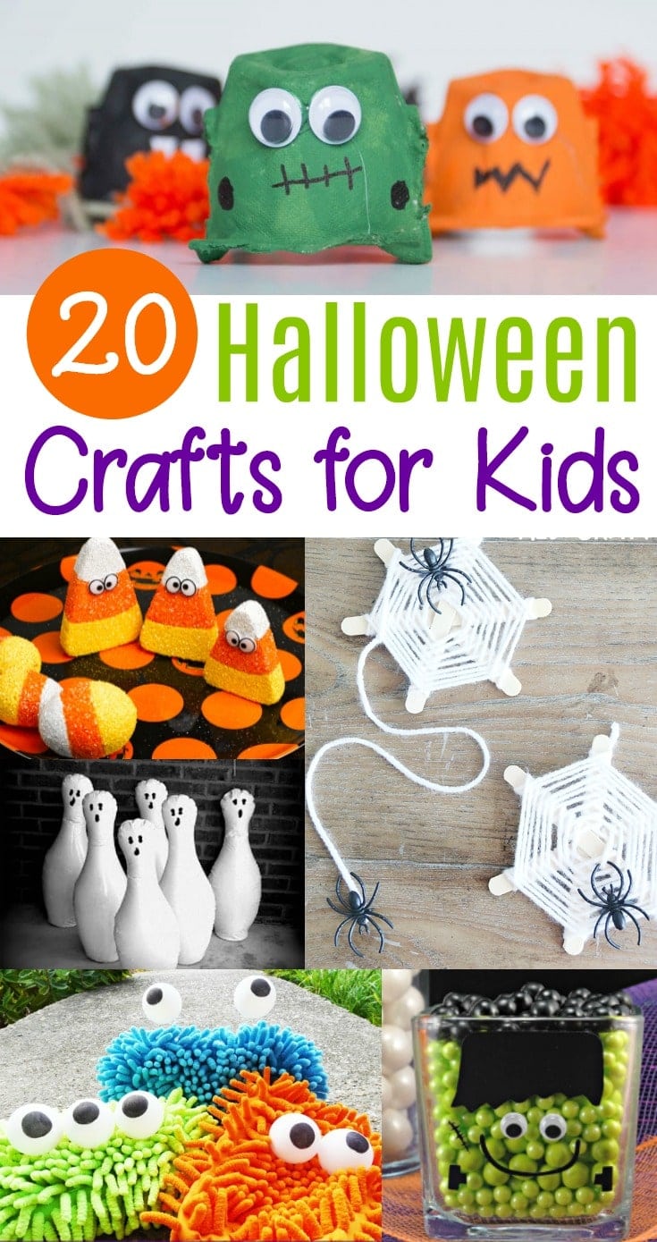 20 Cute & Easy Halloween Crafts for Kids