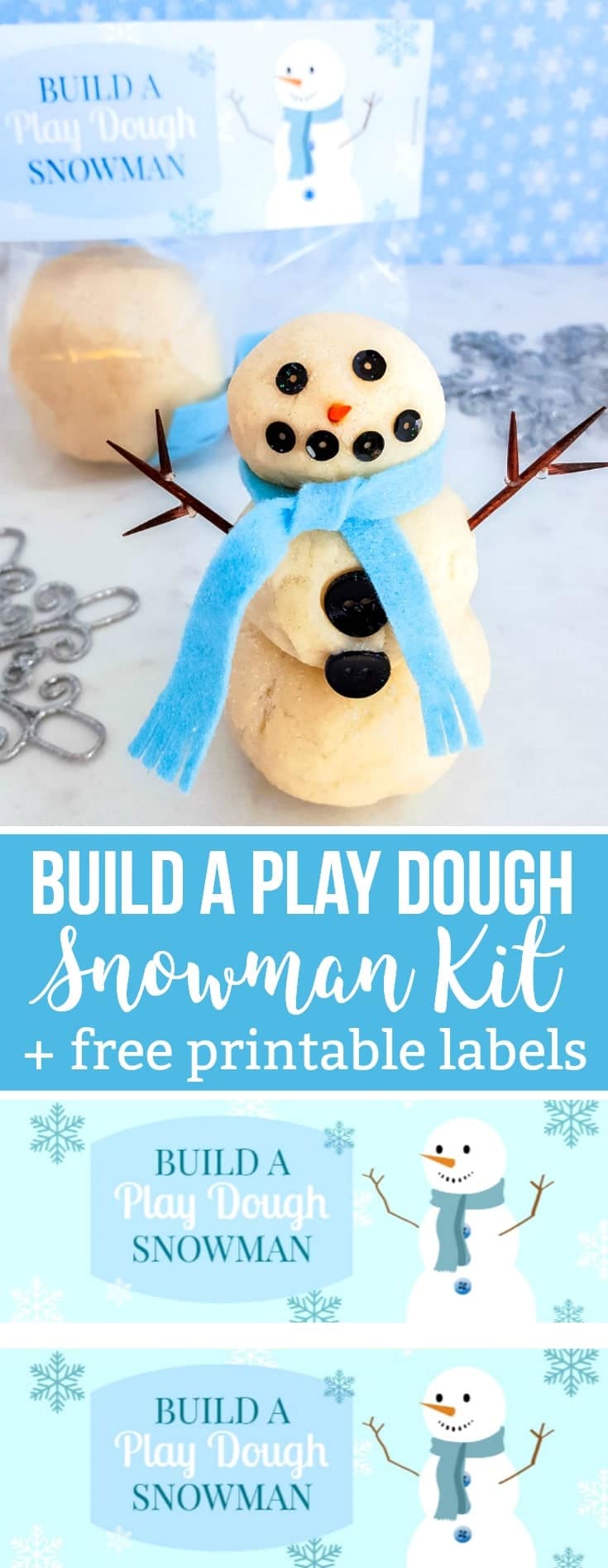 Homemade Snowman Playdough