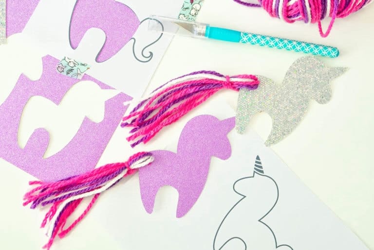 diy unicorn bookmark with free unicorn printable