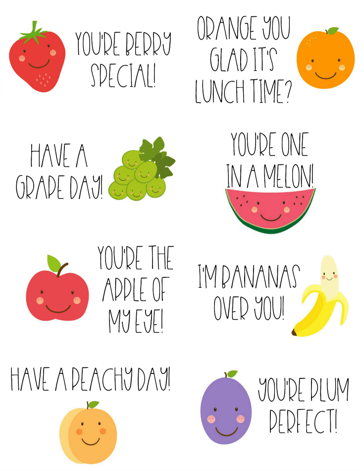 kindergarten lunch box notes free printable