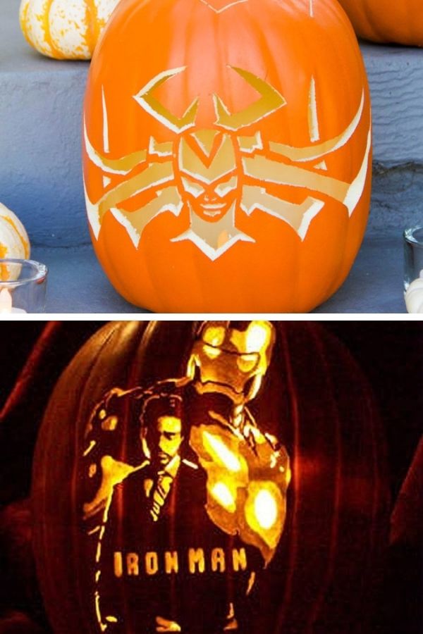 avengers pumpkin carving stencils