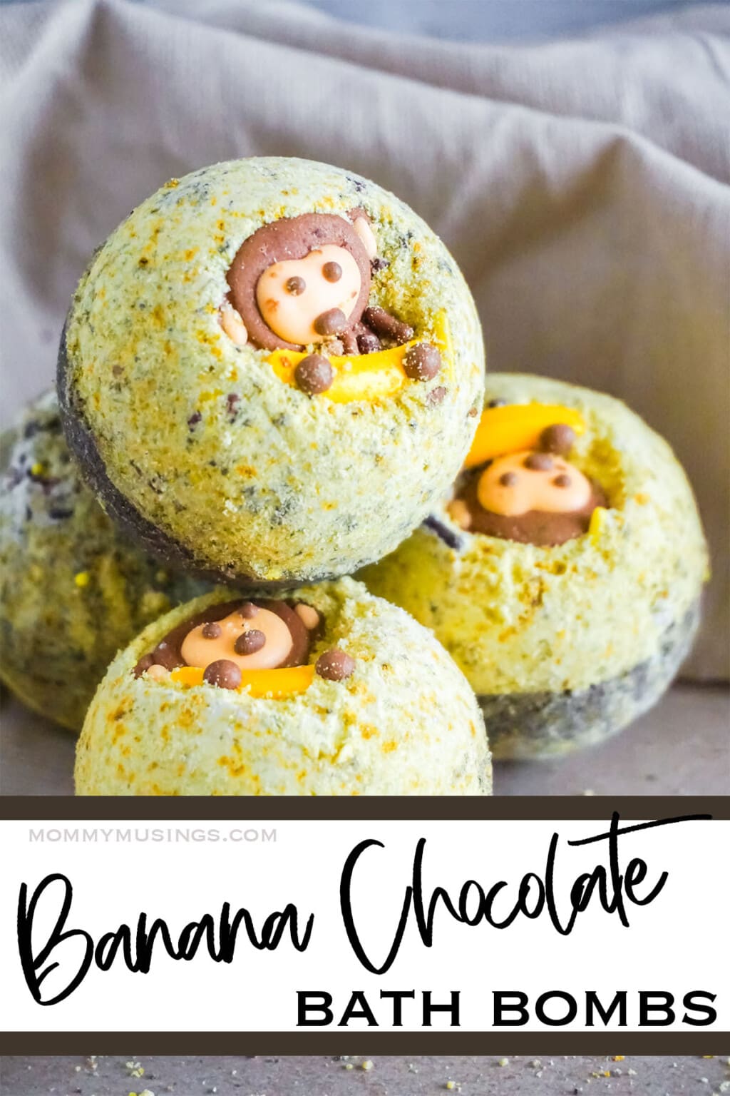 Homemade Banana Chocolate Bath Bombs - Mommy Musings