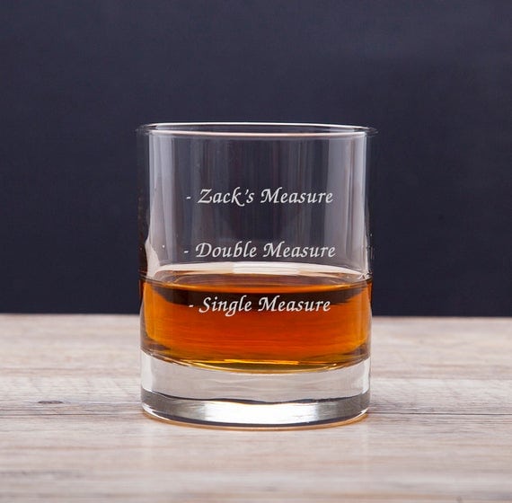 Personalised Measures Message Tumblers Whisky Glass Gifts | Etsy