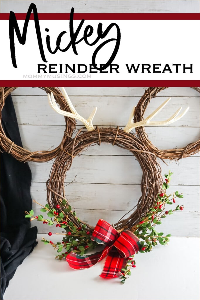 Mickey Reindeer Wreath