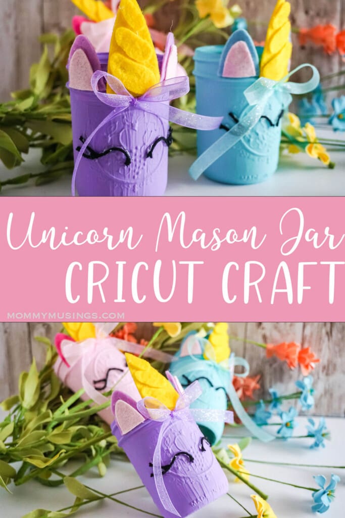 Unicorn Mason Jar Cricut Craft