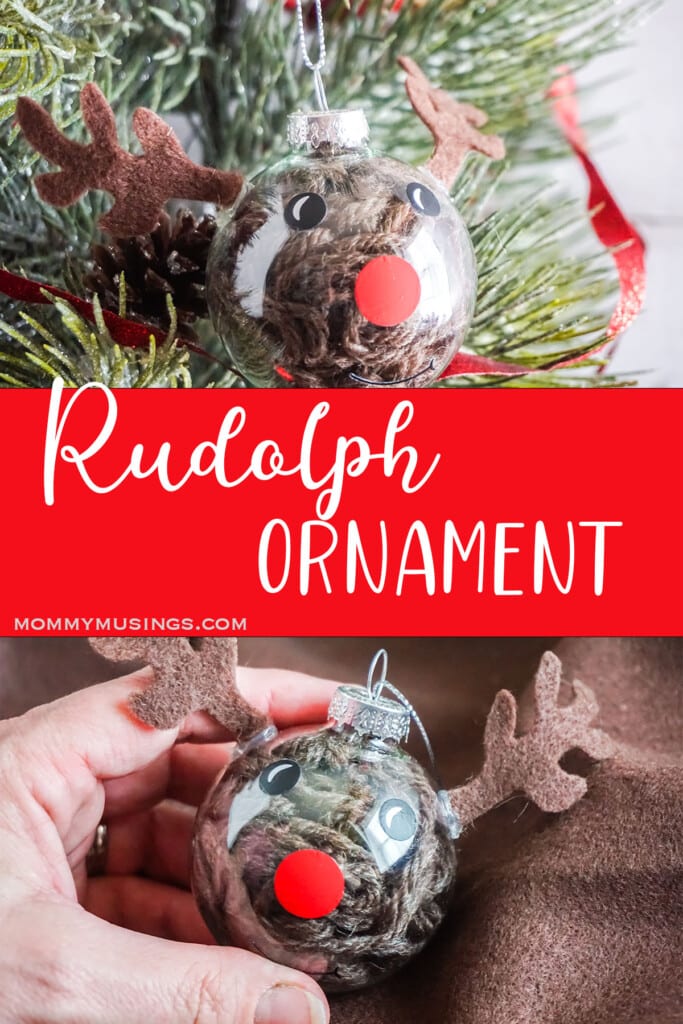 Rudolph Reindeer Ornament Cricut Craft