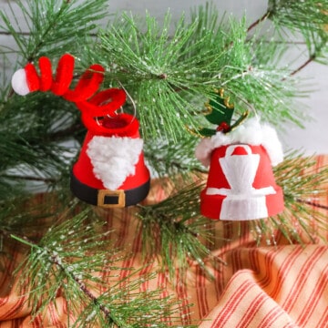 Santa & Mrs. Claus Terra Cotta Pot Ornaments